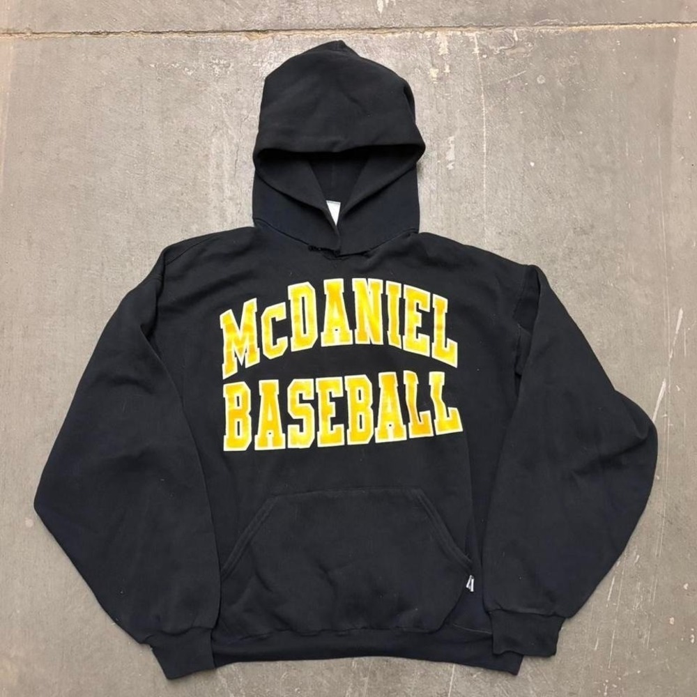 Vintage Russell Athletic Hoodie McDaniel Baseball College Hoodie Size Large